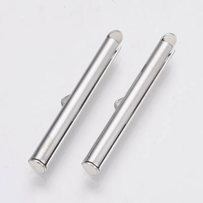 Brass Slide On End Clasp Tubes