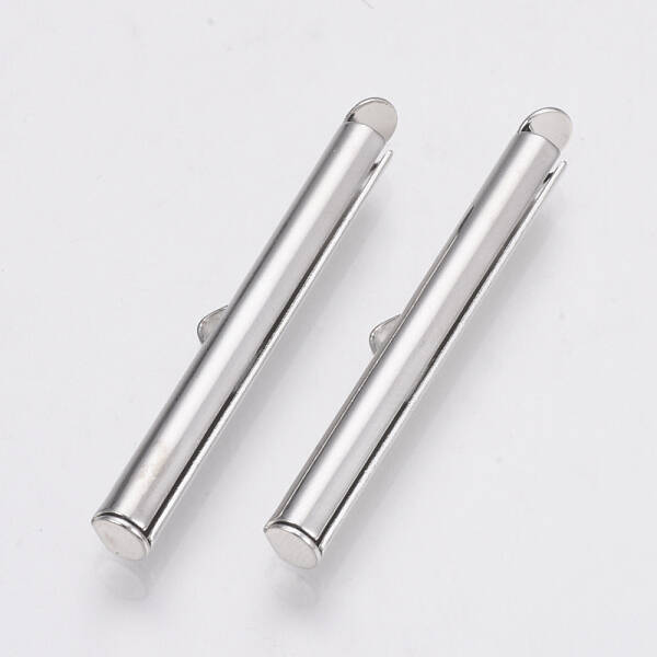 Brass Slide On End Clasp Tubes
