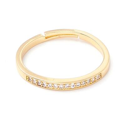 Sparking Cubic Zirconia Adjustbale Ring