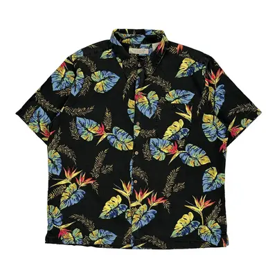 Island Republic Hawaiian Shirt - 2XL Black Cotton Blend