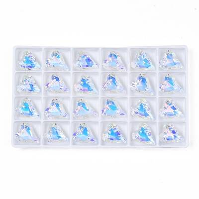 96Pcs Electroplated K9 Glass Pendants