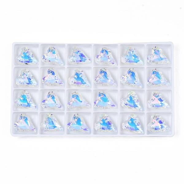 96Pcs Electroplated K9 Glass Pendants