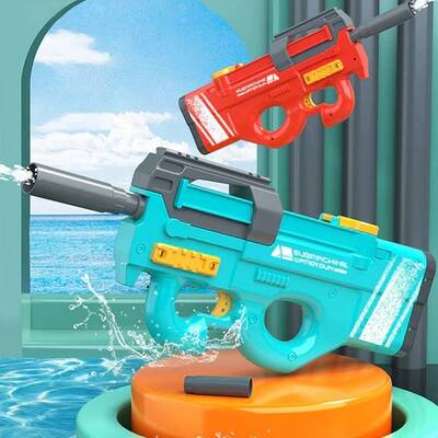 P90 Electric Water Gun High-Tech Kids Toys Large Capacity Blasting Water Gun For Adults / Kids Outdoor Beach Pool Games