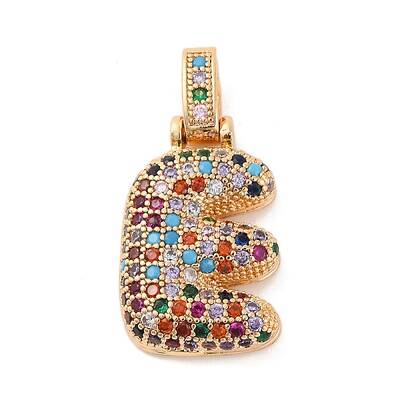Brass Micro Pave Cubic Zirconia Pendants