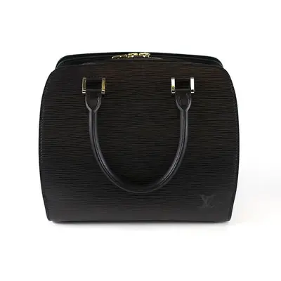 Pre-owned Louis Vuitton Leather tote bags Black Epi Pont Neuf