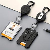 Outdoor Retractable Heavy Duty Badge Reel (1 Set), ID Badge Holder, Tactical ID Card Holder for Outdoor Hiking & Climbing, Ch...
