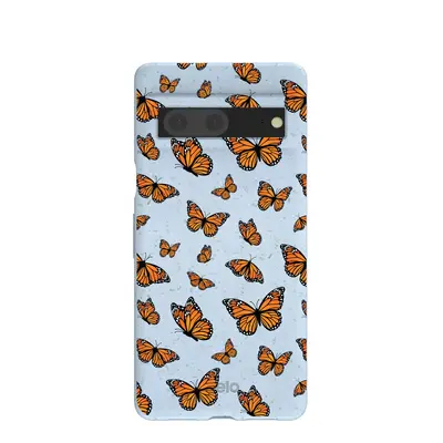 Powder Blue Monarchs in flight Google Pixel 7 Case