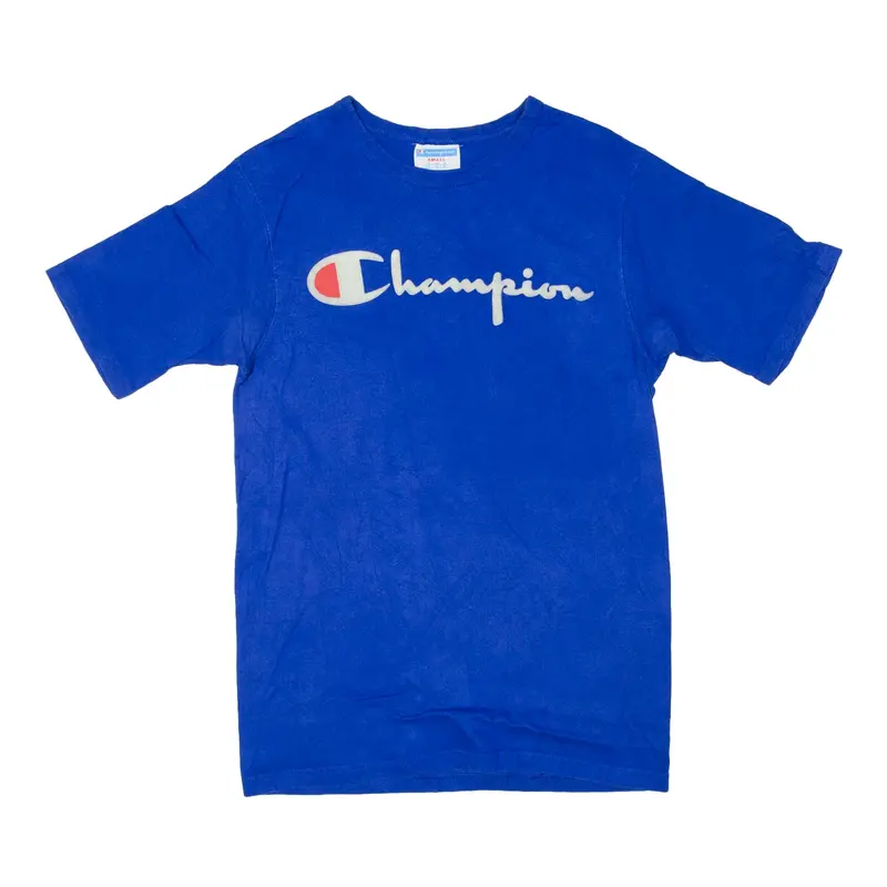 CHAMPION T-Shirt Blue Short Sleeve Mens S