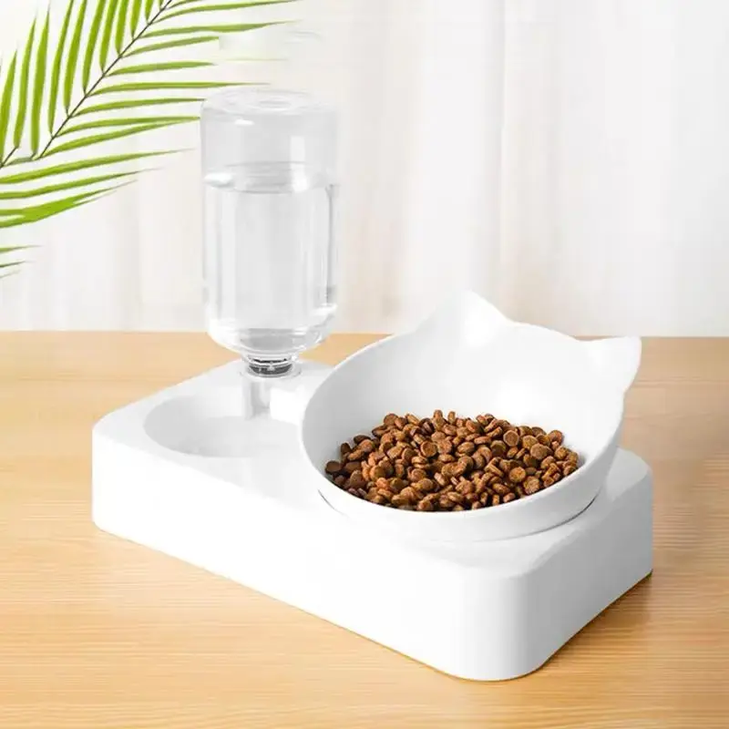 Automatic Water Storage Cat Feeder with Double Bowl, Anti-overturn & Anti-slip Feeding Supplies, Pets Supplies, Cat Accessori...