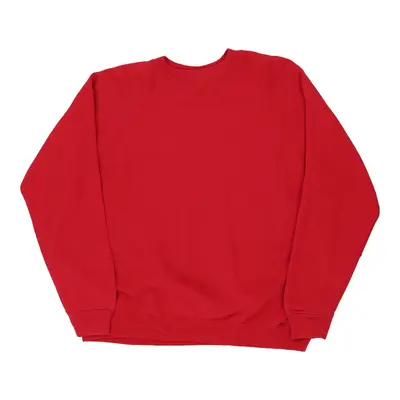 Hanes Sweatshirt - Large Red Cotton Blend