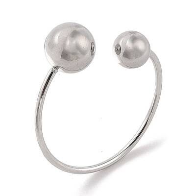 Non-Tarnish 304 Stainless Steel Round Cuff Rings for Women