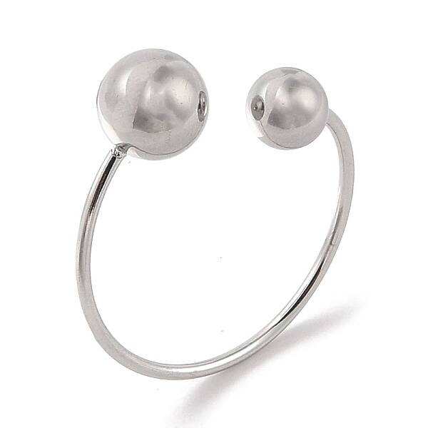 Non-Tarnish 304 Stainless Steel Round Cuff Rings for Women