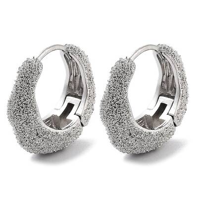 Brass Textured Hoop Earrings