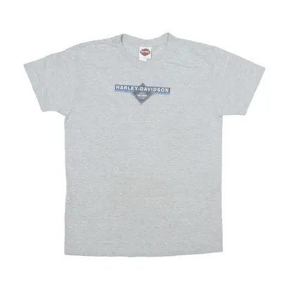 HARLEY DAVIDSON Motorcycles Clayton County Georgia Biker USA T-Shirt Grey Short Sleeve Womens L