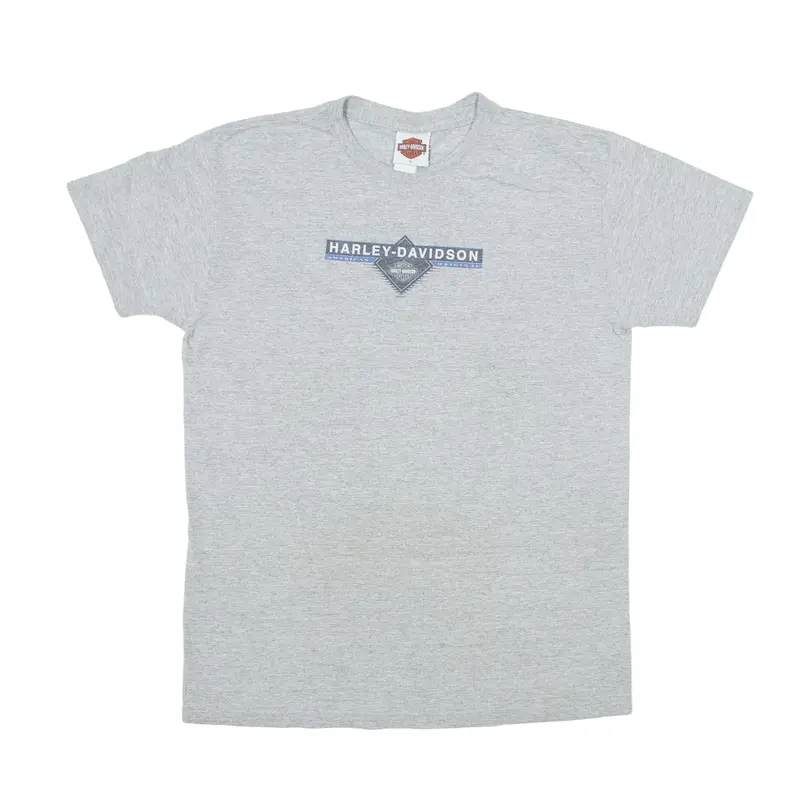 HARLEY DAVIDSON Motorcycles Clayton County Georgia Biker USA T-Shirt Grey Short Sleeve Womens L