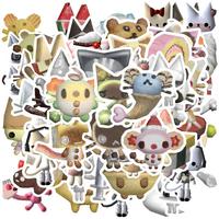 Cute Cat Pattern Sticker, 52pcs/set Waterproof Self Adhesive PVC Decor Paper, Decor Sticker for Gift Greeting Card Water Bott...