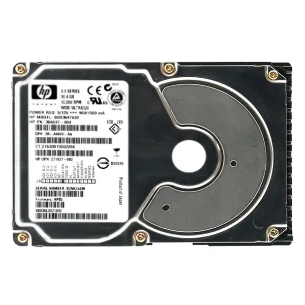 BD03697633 HP 36.4GB Ultra-320 SCSI 10000 3.5-inch Hard Drive
