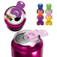 Complete Cover Easy Tab Opener New and Improved 6PK Beverage Barricade 2.0. Colorful Drink Can Protector Cap for Soda, Beer, ...