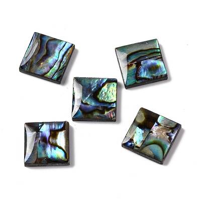 Natural Paua Shell Epoxy Resin Cabochons