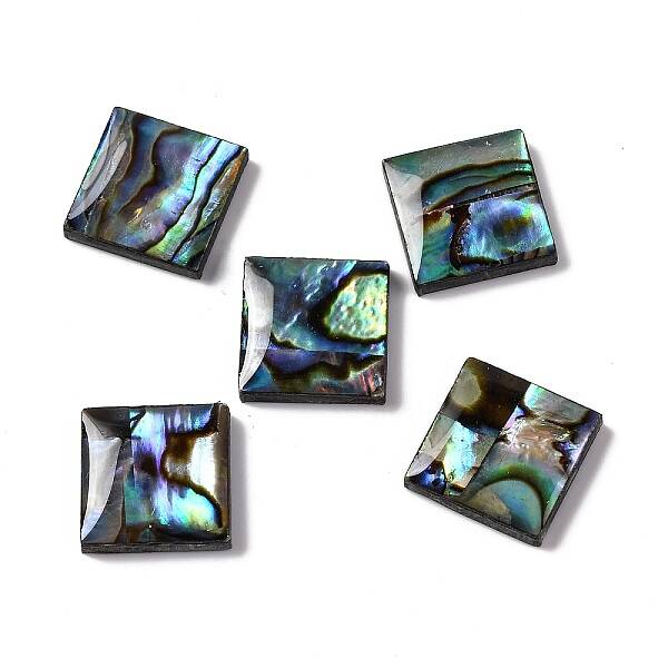 Natural Paua Shell Epoxy Resin Cabochons