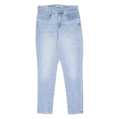 LEVI'S 721 High Rise BIG E Womens Jeans Blue Slim Skinny Stone Wash W30 L28