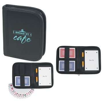25 Customized Playing Card Set - Zippered & Notepad