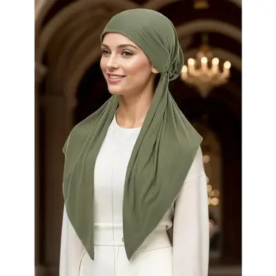 Jersey Hijab Instant Turban Scarf Muslim Women Headband Soft Plain Elastic Bonnet Cover Head High-Quality Night Cap Thin Wrap...