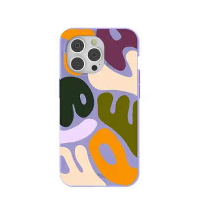 Lavender Alphabet Soup iPhone 14 Pro Case
