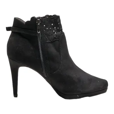 TAMARIS Ankle Boots Black Suede Womens UK 6