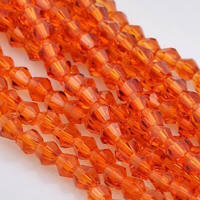 Faceted Bicone Glass Beads Strands