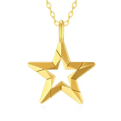 14K Gold Star Pendant Necklace