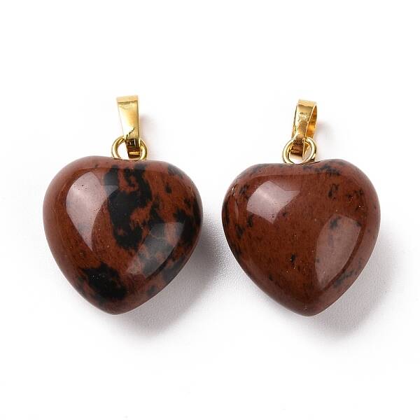Natural Mahogany Obsidian Pendants