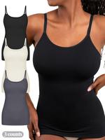 Women Tummy Control Shapewear Tank Top, Scoop Neck Seamless Compression Camisole Body Shaper, Summer Tops