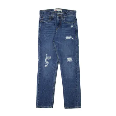 LEVI'S 502 Jeans Distressed Boys Blue Regular Tapered W26 L26