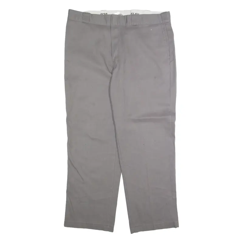 DICKIES Chino Mens Trousers Grey Regular Straight W38 L30