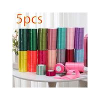 (5 Rolls) Satin Ribbons For DIY Rose Flower Materials, Cake Decorations, Gift Packaging, Weddings, Parties, Bows, Festivals, ...
