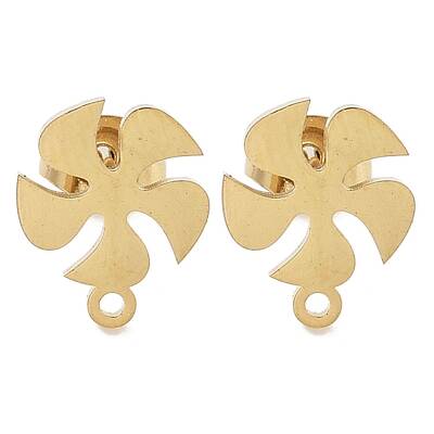 Windmill Butterfly Ion Plating(IP) 304 Stainless Steel Stud Earring Findings