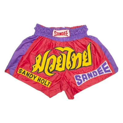 SANDEE Thai Boxing Mens Sports Shorts Red 2XL W28