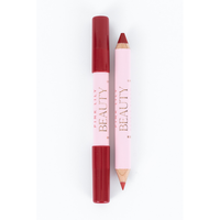 Pink Lily Beauty Double Bloom Dual Lipstick and Lip Liner - Drop Red Gorgeous FINAL SALE