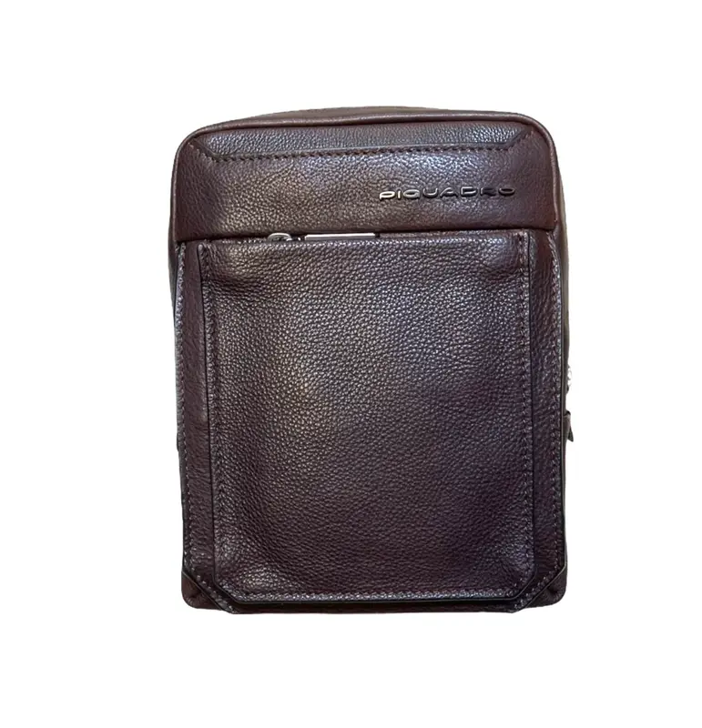 Piquadro, Tallin, Leather Shoulder Bag, Brown, CA3084W108, 23 X 18 X 5 cm, Men