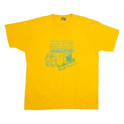 FRUIT OF THE LOOM Monterey High School Mens T-Shirt Yellow USA XL