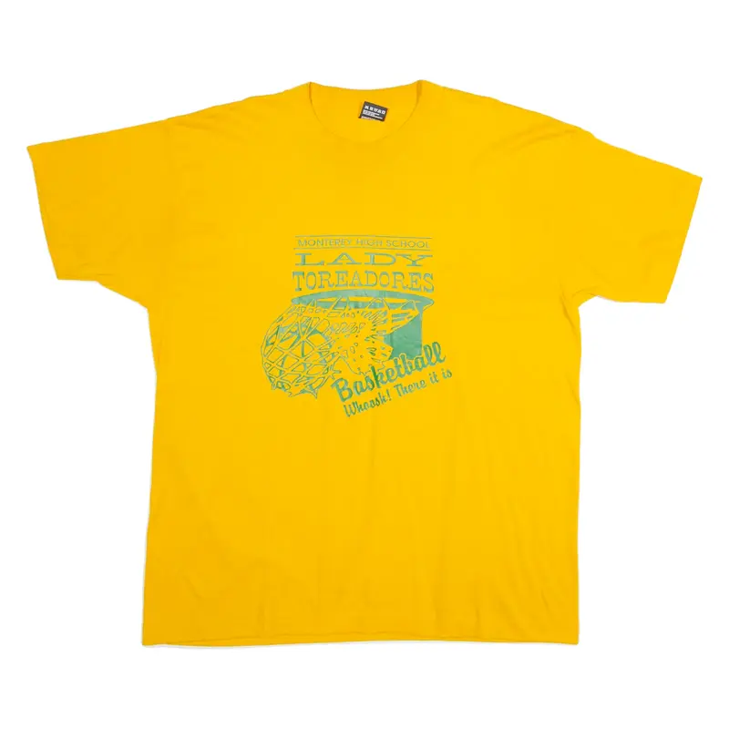 FRUIT OF THE LOOM Monterey High School Mens T-Shirt Yellow USA XL