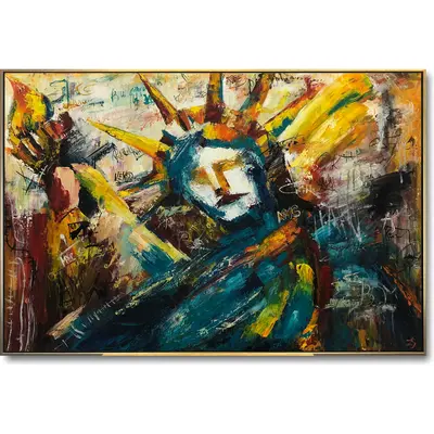 Large Original Abstract Statue of Liberty Painting Street Graffiti Style On Canvas Modern Fine Art | LIBERTY