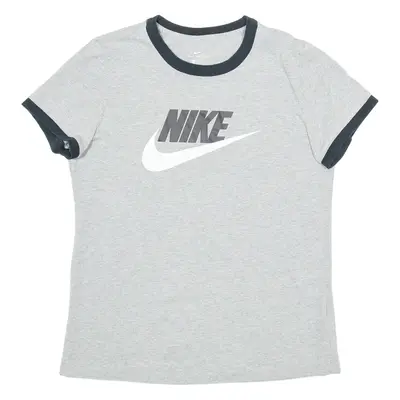 NIKE Womens T-Shirt Grey M