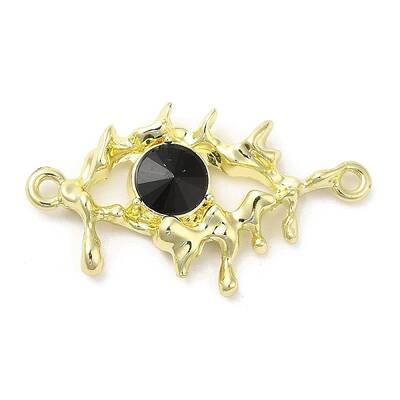 Alloy Jet Rhinestone Pendants