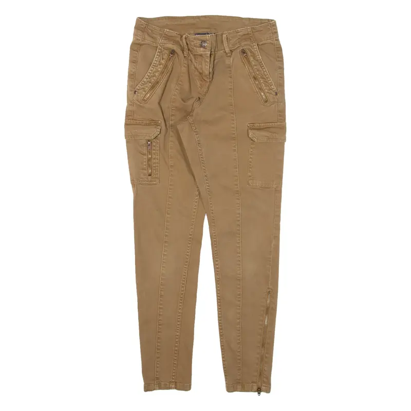 NEXT Cargo Womens Trousers Brown Slim Skinny W27 L25