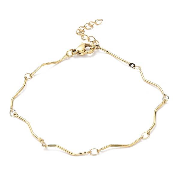 Ion Plating(IP) 304 Stainless Steel Twist Bar Link Chain Bracelet