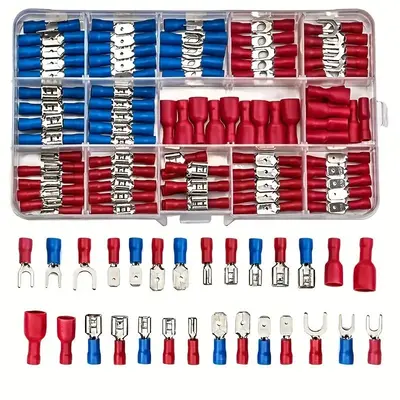 140pcs Insulated Wire Assorted Connector Terminal