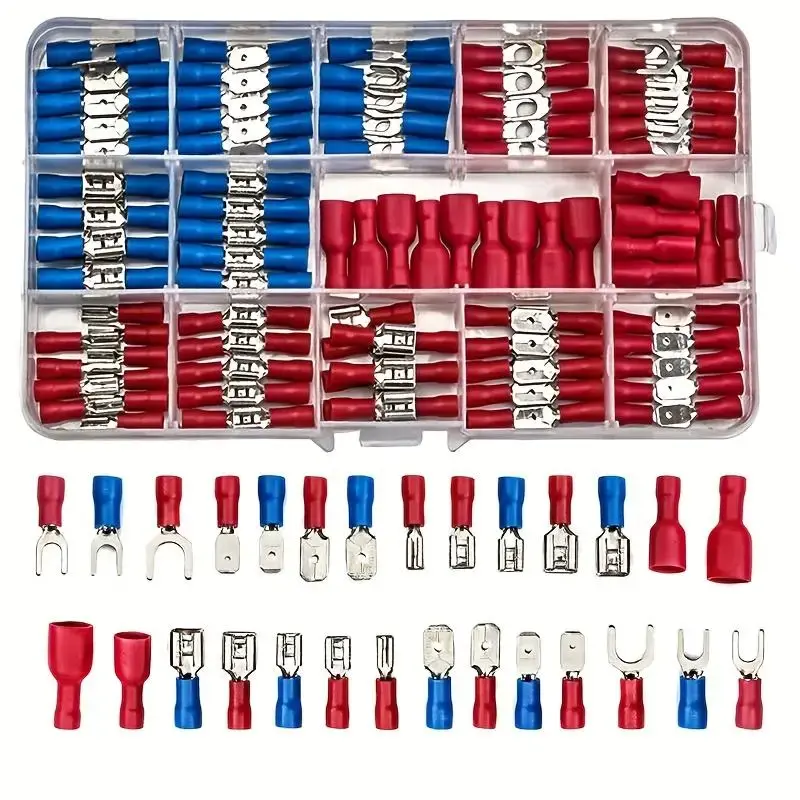 140pcs Insulated Wire Assorted Connector Terminal