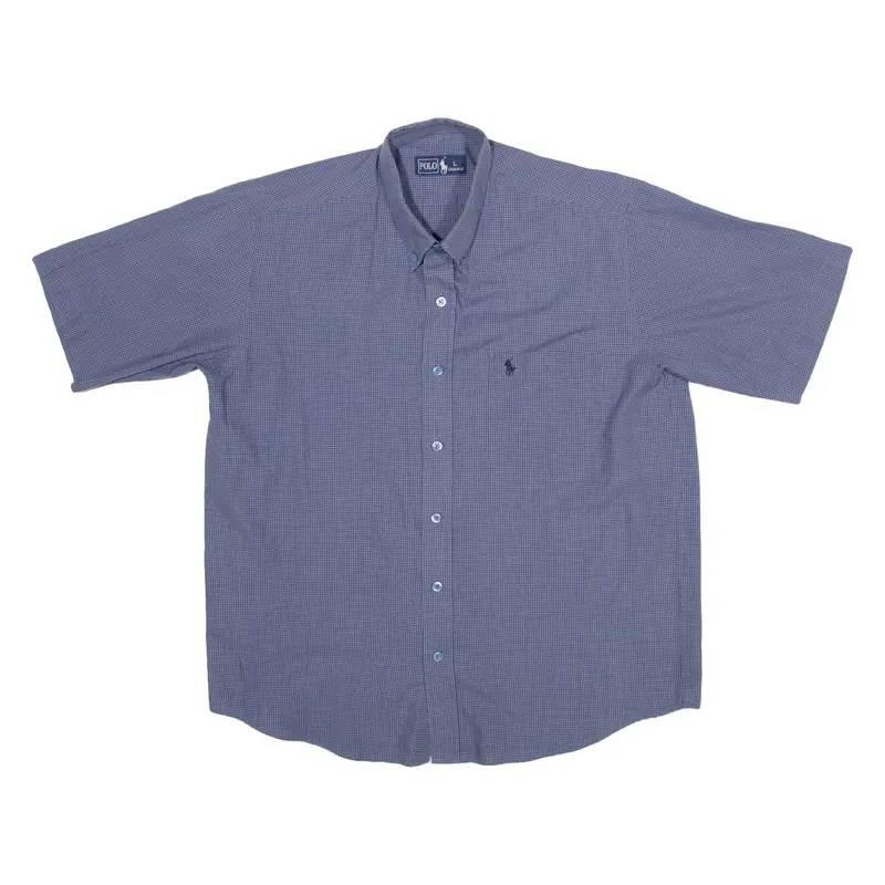 POLO RALPH LAUREN Casual Mens Shirt Blue Check Long Sleeve L